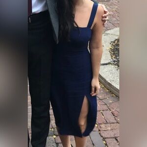 Navy Blue Reformation Midi dress, size 6